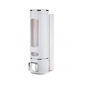 400 Ml Sabunluk Duvara Monte Şeffaf Sıvı Plastik Ve Mutfak Banyo Şişesi 1 Adet Beyaz