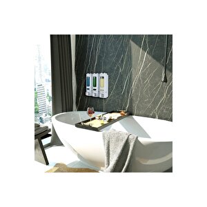 3 Adet  400 Ml Duvara Monte Manuel Sabunluk El Sıvı Şampuan Duş Jeli Dispenseri