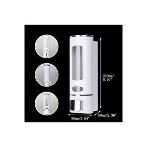 2 Adet Beyaz 400 Ml Duvara Monte Manuel Sabunluk Sıvı Lavabo Sabunluk El Sabunu