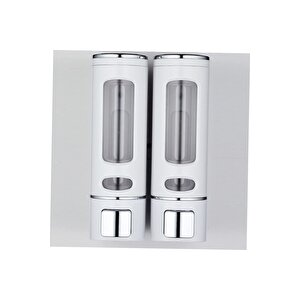 2 Adet Sıvı Sabunluk 400 Ml Duvara Monte Duş Sabun Şampuan Dispenseri Mutfak Banyo Sabunluğu