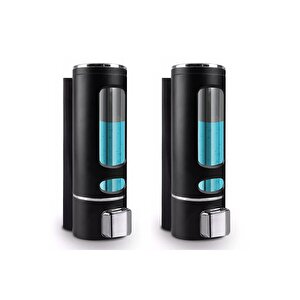 2 Adet Siyah 400 Ml Duvara Monte Manuel Sabunluk Banyo , Mutfak El Sıvı Şampuan Duş Jeli M-52