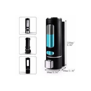 2 Adet Siyah 400 Ml Duvara Monte Manuel Sabunluk Banyo , Mutfak El Sıvı Şampuan Duş Jeli M-52