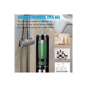 1 Adet Siyah 400 Ml Manuel Şampuan Sıvı Tutucu Banyo, Mutfak, Lavabo, Dezenfektanı Sabunluk M-52