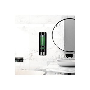 1 Adet Siyah 400 Ml Manuel Şampuan Sıvı Tutucu Banyo, Mutfak, Lavabo, Dezenfektanı Sabunluk M-52