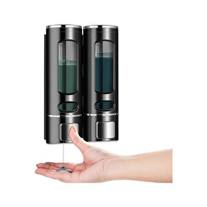 2 Adet Siyah Sıvı Sabunluk Plastik 400 Ml Duş Jeli Şampuan Şişesi Oteller, Banyo, Mutfak M-52