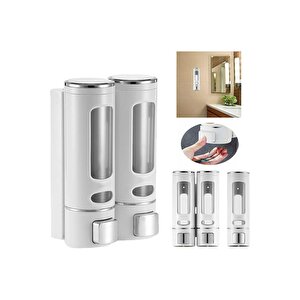 2 Adet 400 Ml Duvara Monte Manuel Sabunluk El Sıvı Şampuan Duş Jeli Dispenseri