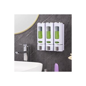 3 Adet Sıvı Sabunluk Plastik 400 Ml Duş Jeli Deterjan Şampuan Şişesi Oteller, Hastane, Banyo Mutfak