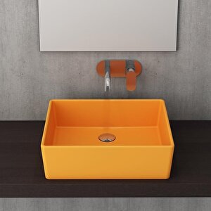 Milano Çanak Lavabo 50 Cm Parlak Mandalina Sarısı 1215-021-0125