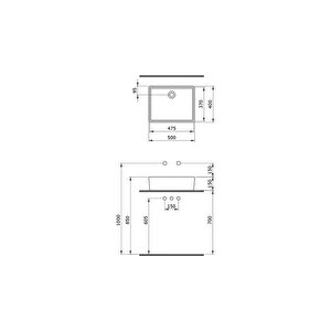 Milano Çanak Lavabo 50 Cm Parlak Mandalina Sarısı 1215-021-0125