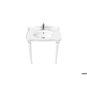 Antik Etajerli Beyaz Lavabo 80 Cm