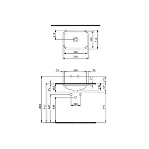 Scala Tezgah Altı Lavabo Burgonya Bordo 1006-072-0125