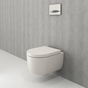 V-tondo Rimless Asma Klozet Kanalsız Kısa Kapak Hariç Parlak Bisküvi 1417-014-0128