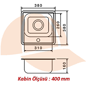 38 X 38 Mutfak Eviyesi 3838gr