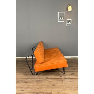 Tena Yataklı Üçlü Kanepe | Dayanıklı Ve Ergonomik Tasarım, Yüksek Kalite, Şık, Konforlu - Turuncu