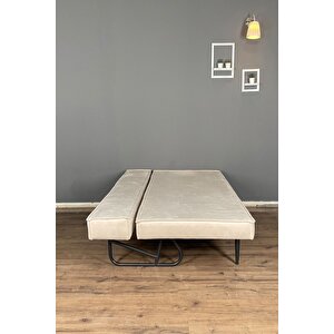 Tena Yataklı Üçlü Kanepe | Dayanıklı Ve Ergonomik Tasarım, Yüksek Kalite, Şık, Konforlu - Krem