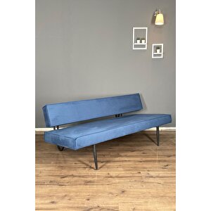 Tena Yataklı Üçlü Kanepe | Dayanıklı Ve Ergonomik Tasarım, Yüksek Kalite, Şık, Konforlu - Lacivert Lacivert
