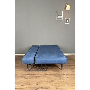 Tena Yataklı Üçlü Kanepe | Dayanıklı Ve Ergonomik Tasarım, Yüksek Kalite, Şık, Konforlu - Lacivert