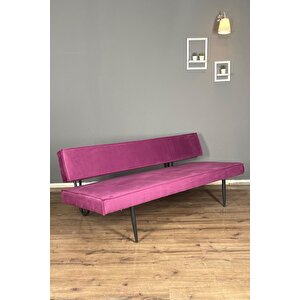 Tena Yataklı Üçlü Kanepe | Dayanıklı Ve Ergonomik Tasarım, Yüksek Kalite, Şık, Konforlu - Mor Mor