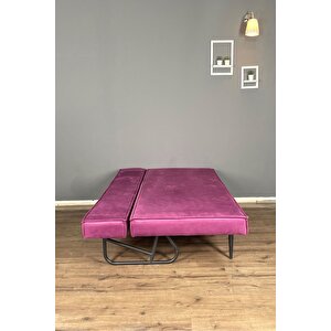 Tena Yataklı Üçlü Kanepe | Dayanıklı Ve Ergonomik Tasarım, Yüksek Kalite, Şık, Konforlu - Mor