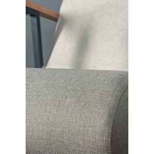 Tork Keten Sallanan Koltuk | Dinlenme & Tv Koltuğu | Ergonomik Ahşap Detaylı Sallanan Sandalye
