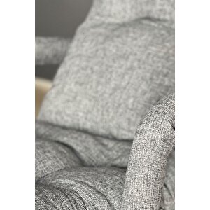 Luxury Sallanır Sandalye & Dinlenme Koltuğu Sallanan Sandalye Tv Koltuğu Keten Gri