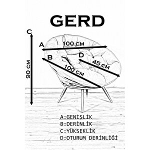 Berjer Tekli Koltuk Armut Koltuk Salon Koltuğu Minderli Metal Sandalye -floki̇