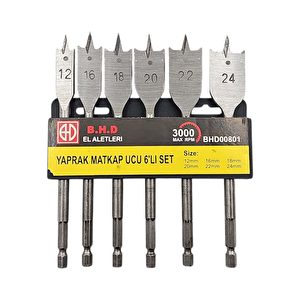 Fixonic B.h.d Bhd000801 6'lı Yaprak Matkap Ucu Seti (12-16-18-20-22-24mm)