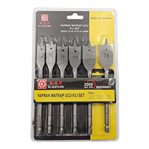 Fixonic B.h.d Bhd000801 6'lı Yaprak Matkap Ucu Seti (12-16-18-20-22-24mm)