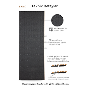 MDF Akustik Duvar Paneli 60×278 cm 11 Mm – Traverten