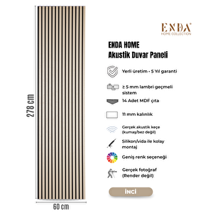 Mdf Akustik Panel 60×278 Cm 11 Mm – İnci İnci