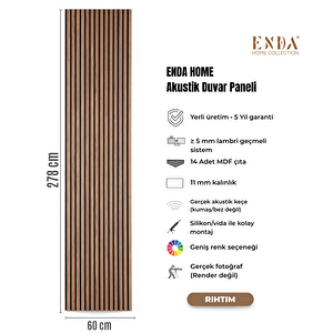 Mdf Akustik Panel 60×278 Cm 11 Mm – Rıhtım Rıhtım