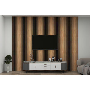 Mdf Akustik Panel 60×278 Cm 11 Mm – Safir Meşe Safir Meşe