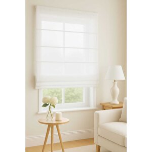 Katlamalı Keten Tül Perde – Beyaz Renk, Hafif Ve Şık Tasarım 80x260 cm