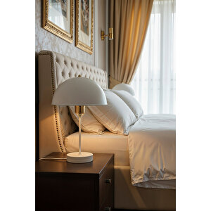 Roma Abajur Beyaz-gold Kuka-beyaz