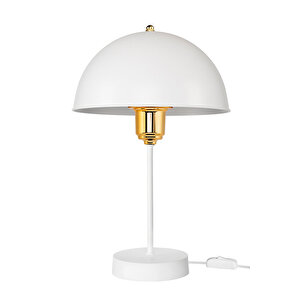 Roma Abajur Beyaz-gold Kuka-beyaz