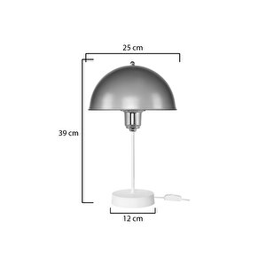 Roma Abajur Beyaz-krom Kuka-füme