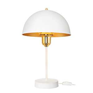 Roma Abajur Beyaz-gold Kuka-beyaz Gold