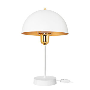 Roma Abajur Beyaz-gold Kuka-beyaz Gold