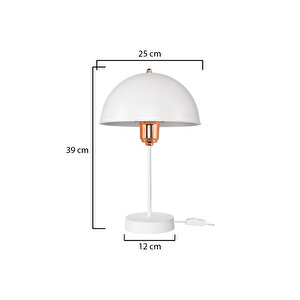 Roma Abajur Beyaz-bakir Kuka-beyaz