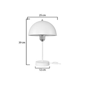 Roma Abajur Beyaz-krom Kuka-beyaz