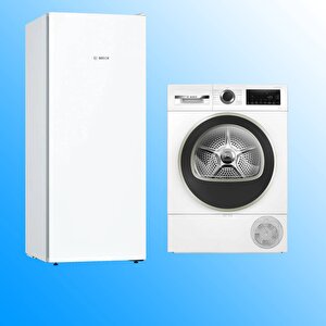 2'li̇ Set Wqa24201tr 9 Kg Kurutma Maki̇nesi̇-gsv24vwe0n 182 Lt Deri̇n Dondurucu