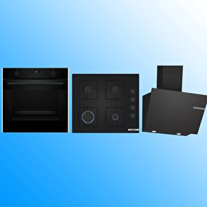 BOSCH SİYAH 3'LÜ ANKASTRE SET ( HUA736EV0T-POP6C2P30O-DWK66PJ20T )
