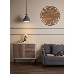 Dekoratif Ahşap Mdf 40cm Duvar Saati
