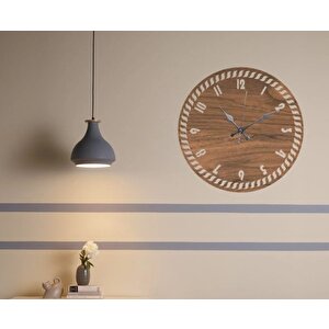 Dekoratif Ahşap Mdf 40cm Duvar Saati