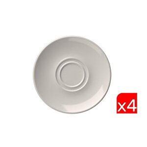 Tabak Evi Porselen Lona Fincan Tabağı 16cm Taban Çapı 4cm 4 Lü