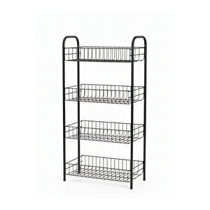 4 Katlı Çok Amaçlı Metal Raf, Mutfak Raf, Banyo Raf, Düzenleyici 80x40x23