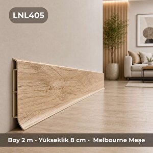 Linela Suya Dayanıklı Pvc Süpürgelik 8 Cm - Melbourne Meşe - Lnl405