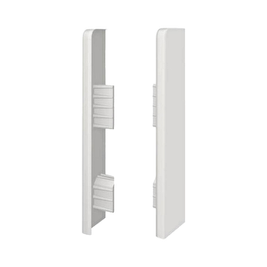 Espumo Kompozit Süpürgelik 12 Cm Bitiş Kapağı Aksesuarı (1 Paket - 2 Adet) - Beyaz - Esp501