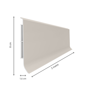 Linela Suya Dayanıklı Pvc Süpürgelik 8 Cm - Auckland Meşe - Lnl404