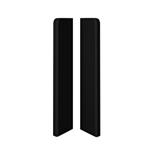 Espumo Kompozit Süpürgelik 12 Cm Bitiş Kapağı Aksesuarı (1 Paket - 2 Adet) - Siyah - Esp506